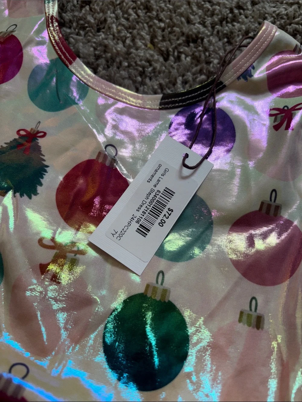 NWT Pink Chicken Christmas Ornament Dress